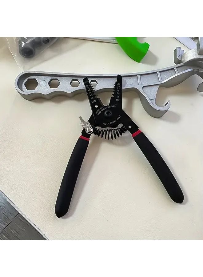 Professional Heavy Duty Metal Electrical Wire Stripper Adjustable Jaw Blades - Image 2