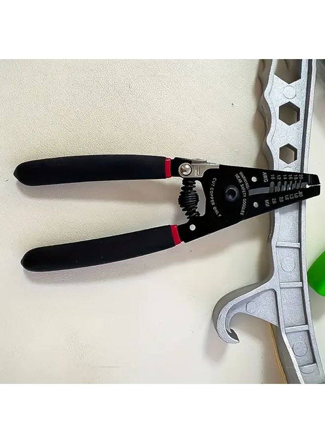 Professional Heavy Duty Metal Electrical Wire Stripper Adjustable Jaw Blades - Image 1