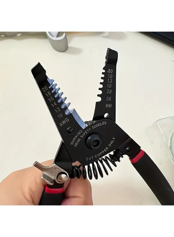 Professional Heavy Duty Metal Electrical Wire Stripper Adjustable Jaw Blades - Image 3