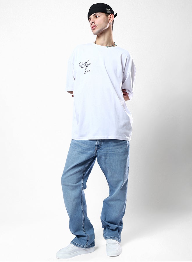 RAVIN Crew Neck Slip On White Casual Tee  - Image 5