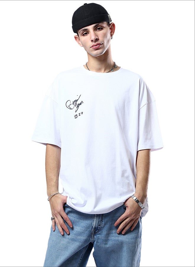 RAVIN Crew Neck Slip On White Casual Tee  - Image 1
