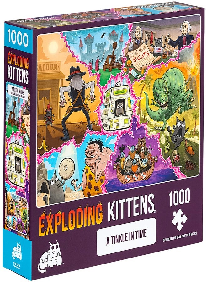 Exploding Kittens Tinkle in Time Jigsaw Puzzle by Exploding Kittens - 1000 Pieces Jigsaw Puzzle for Adults, Teens, and Kids - Cat Puzzle, Funny Puzzle, Art Puzzle - Image 2