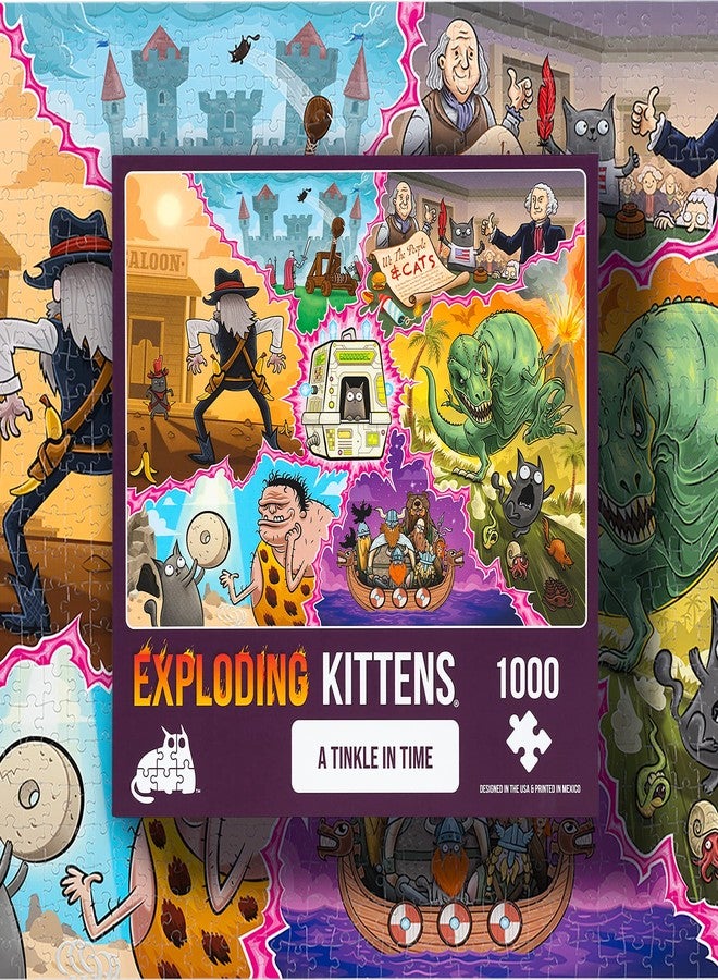 Exploding Kittens Tinkle in Time Jigsaw Puzzle by Exploding Kittens - 1000 Pieces Jigsaw Puzzle for Adults, Teens, and Kids - Cat Puzzle, Funny Puzzle, Art Puzzle - Image 4