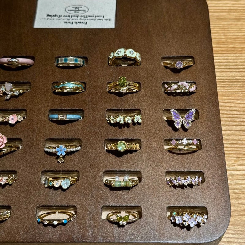 Enamel Butterfly Ring for Women Adjustable Light Luxury - Image 4