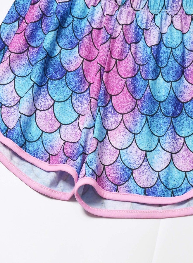 QPANCY Mermaid Pjs Matching Dolls&Girls Pajama Sets Cotton for American Girls,Size 6 7 - Image 5