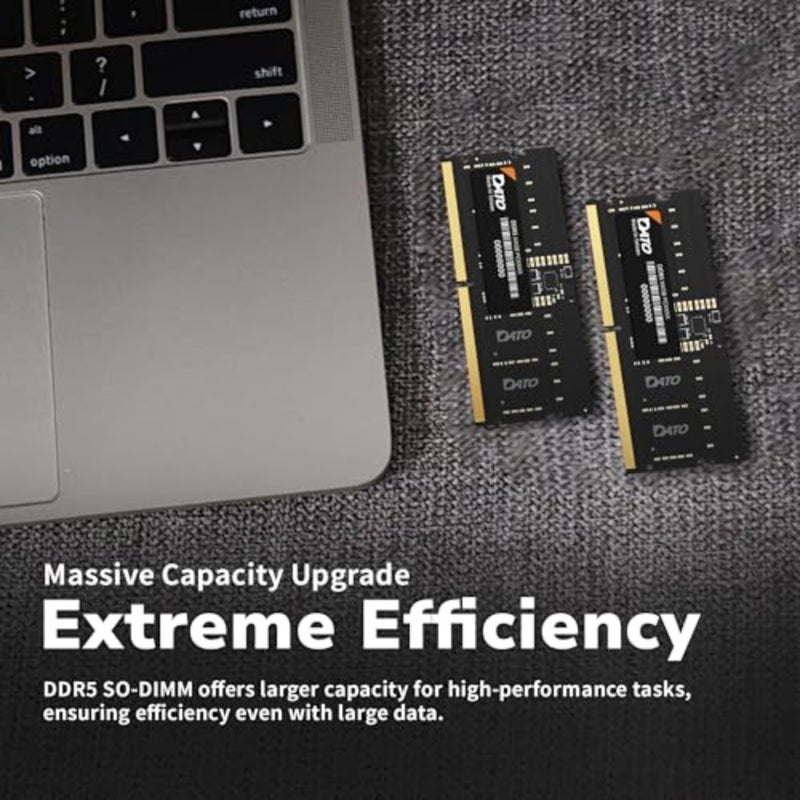 DDR5 SODIMM 32GBx2 ذاكرة الوصول العشوائي للكمبيوتر المحمول 5600MHz PC5-44800 CL46 1.1V 262-Pin غير ECC غير مخزنة dimm، وحدة ذاكرة الكمبيوتر المحمول - Image 4