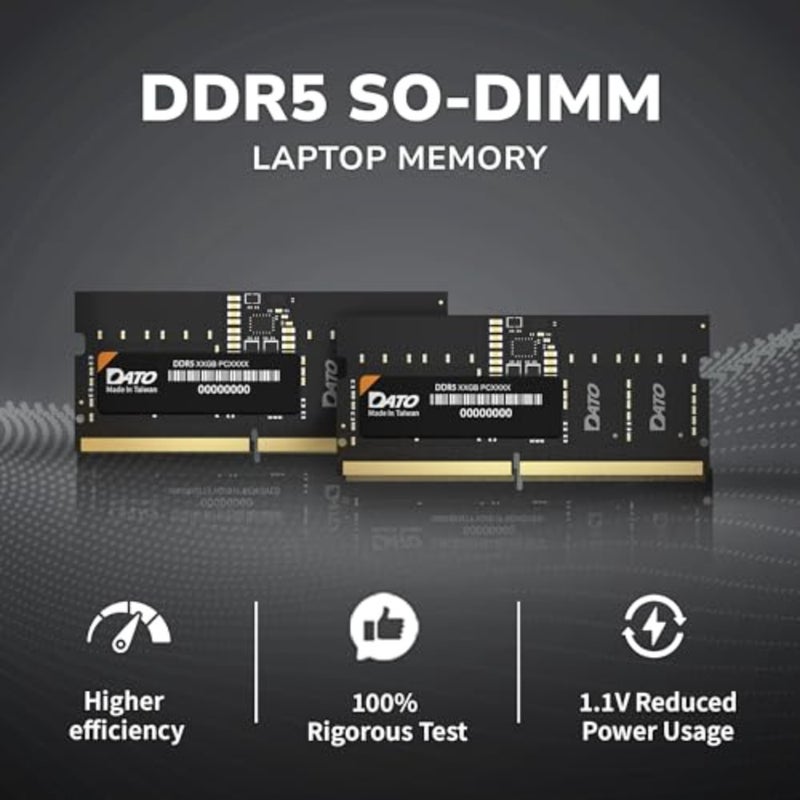 DDR5 SODIMM 32GBx2 ذاكرة الوصول العشوائي للكمبيوتر المحمول 5600MHz PC5-44800 CL46 1.1V 262-Pin غير ECC غير مخزنة dimm، وحدة ذاكرة الكمبيوتر المحمول - Image 2