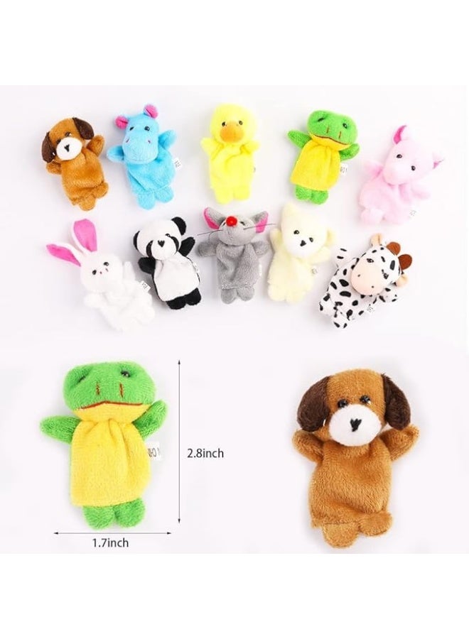 مجموعة من 10 دمى أصابع - دمى حيوانات قطيفة ناعمة للأطفال، تشكيلة من الدمى القطيفة الصغيرة للأولاد والبنات، هدايا للحفلات والعروض ووقت اللعب والمدارس - Image 5