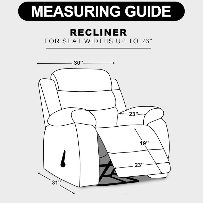 Deeky Recliner Chair Covers for Small Recliners Reclining Chair Cover Slipcovers Couch Sofa Covers for Dogs Pets Reversible Water Resistant Furniture Covers with Elastic Straps BrownBeige - Image 5