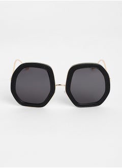 Haute Sauce The Shimmer Oversized Sunglasses - Charcoal Black  - Image 4
