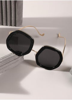 Haute Sauce The Shimmer Oversized Sunglasses - Charcoal Black  - Image 1
