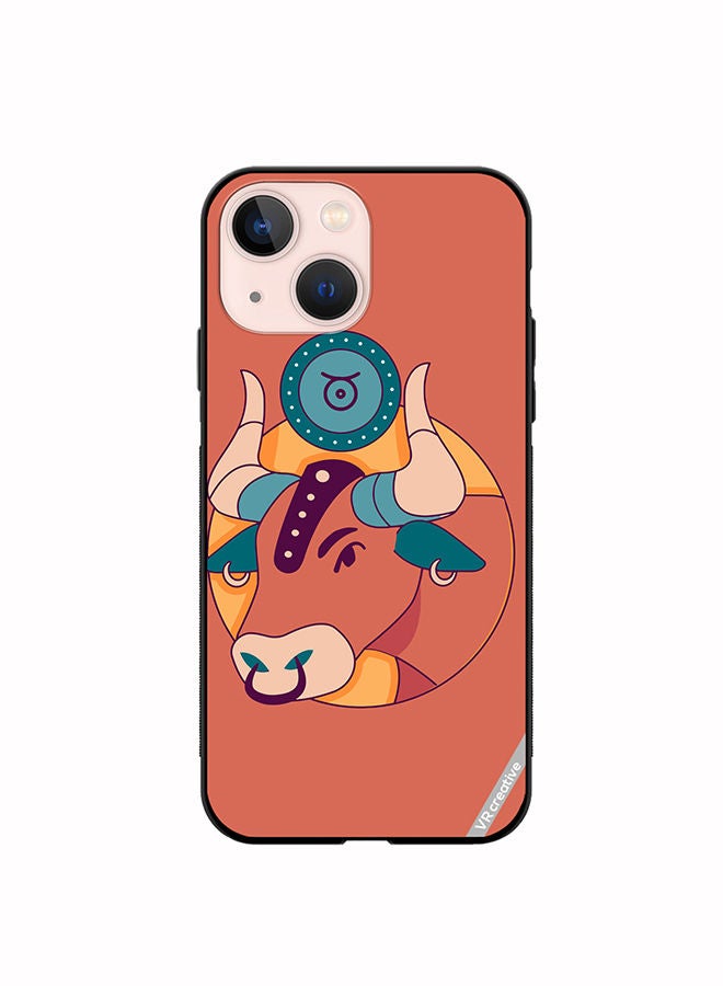 VR CREATIVE Protective Case Cover For Apple iPhone 13 mini Ox Zodiac Signs Design Multicolour - Image 1