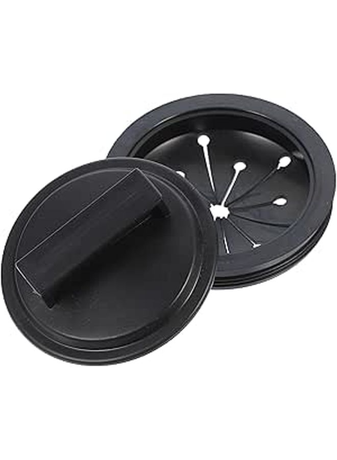 Kitchen Sink Drain Stopper And Splash Guard 2pcs Stainless Steel Garbage Disposal Accessories With Splash Proof Cover - Image 1