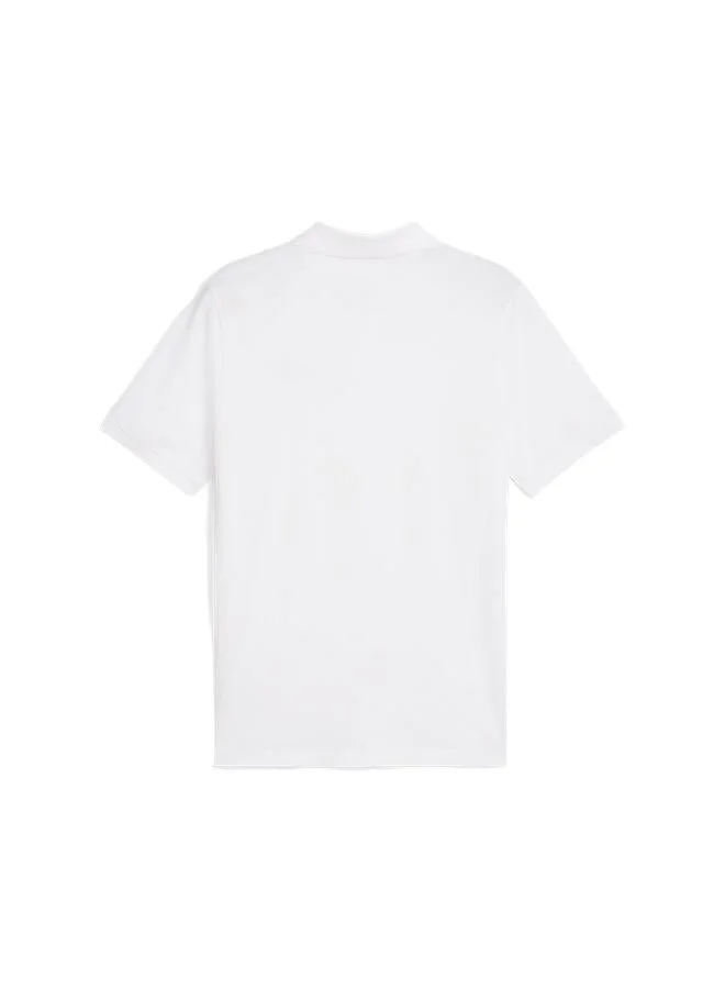 PUMA puma white Essential Logo Pique Polo for Men | Best Price UAE