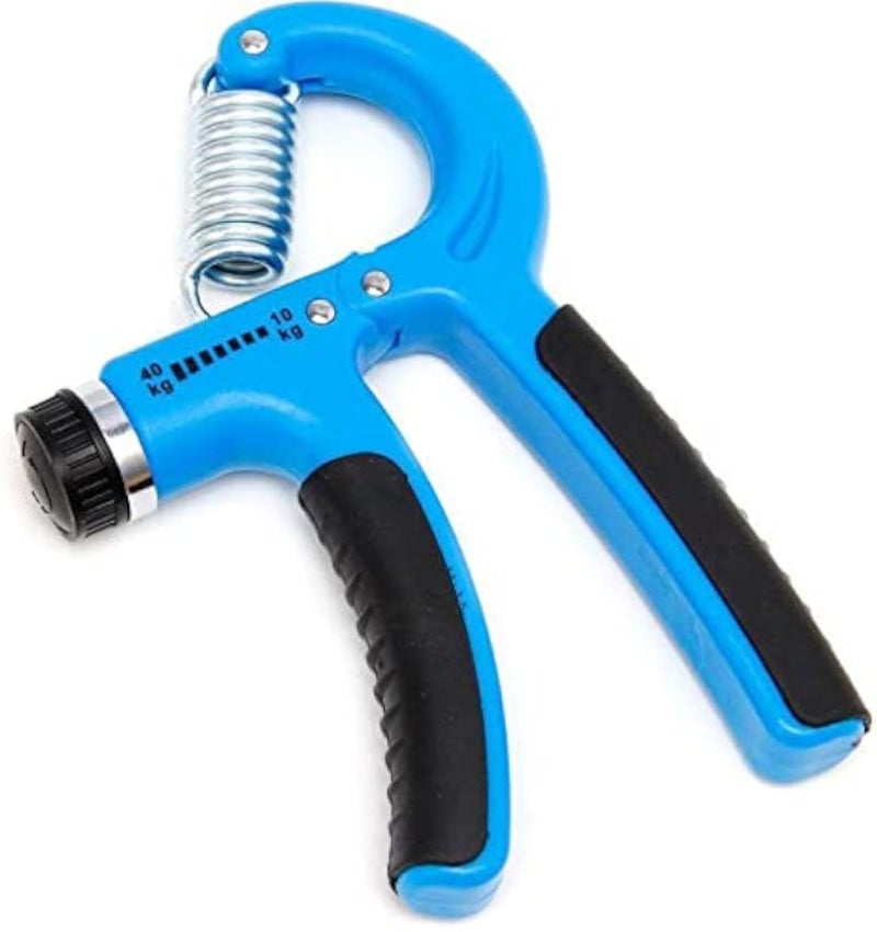 one year warranty_Adjustable Hand Power Grip Hand Exerciser Gripper For Wrist Forearm Blue + Black8812
