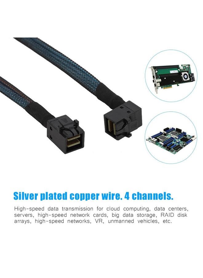 AIQ-YP19030 65CM MINISAS HD 4I-MINISAS HD 4I 4-channel 12Gbps High Speed Transmission Cable