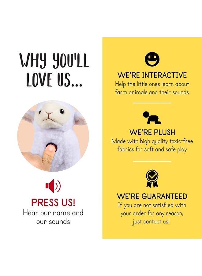 Plush Creations Plush Creations Talking Plush Farm Animals for Toddlers with A Plush Barn House Carrier Animal Farm Set Includes 4 Soft Cuddly Plush Stuffed Animals A Plush Cow Plush Horse Plush Lamb Plush Rooster  - Image 2