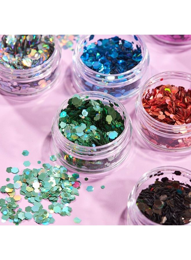 Moon Glitter Holographic Chunky Glitter by Moon Glitter – 100% Cosmetic Glitter for Face, Body, Nails, Hair and Lips - 0.10oz - Gold - Image 5