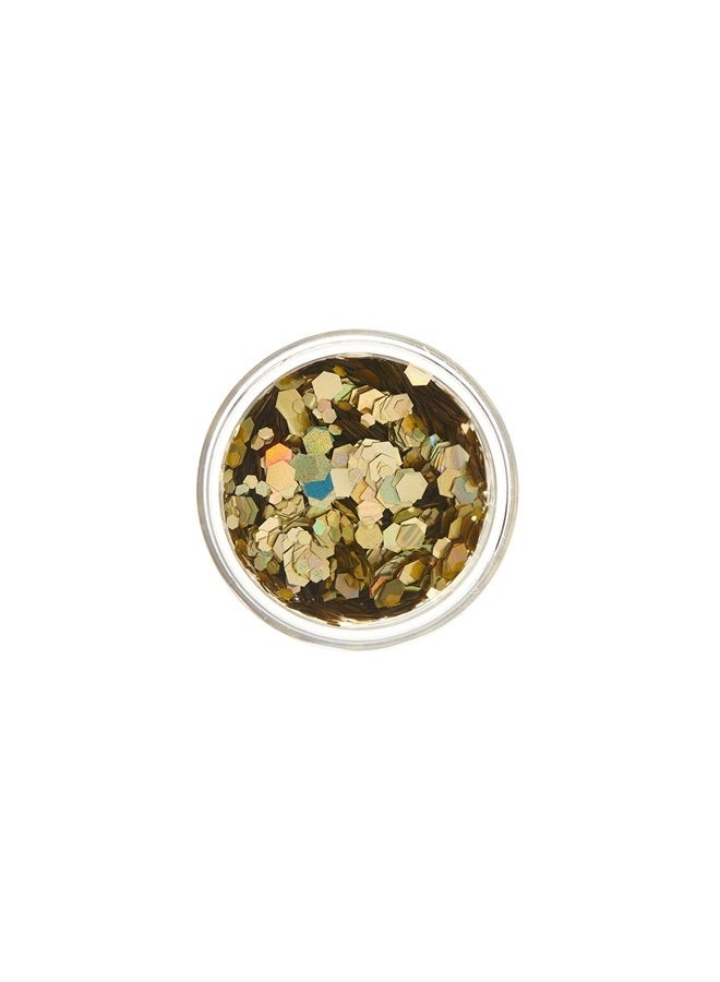 Moon Glitter Holographic Chunky Glitter by Moon Glitter – 100% Cosmetic Glitter for Face, Body, Nails, Hair and Lips - 0.10oz - Gold - Image 3