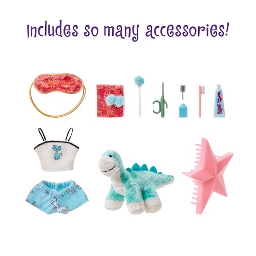 Bratz Slumber Party Jade Fashion Doll with 2 Sets of Pajamas, Plush, and Accessories - Image 4