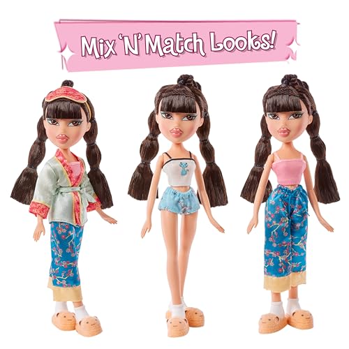 Bratz Slumber Party Jade Fashion Doll with 2 Sets of Pajamas, Plush, and Accessories - Image 3
