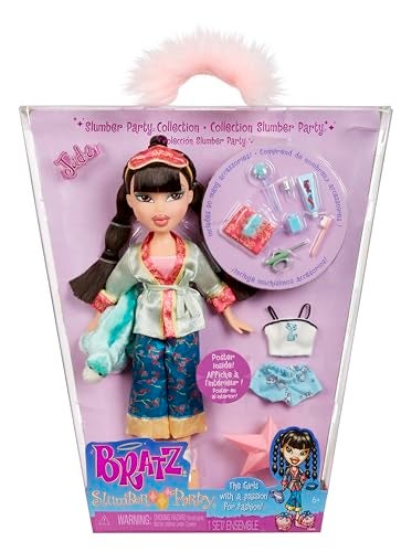 Bratz Slumber Party Jade Fashion Doll with 2 Sets of Pajamas, Plush, and Accessories - Image 1