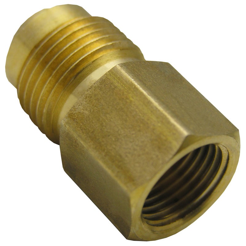 LASCO 17-5833 3/8-Inch Female Flare by 1/2-Inch Male Flare Brass Adapter,1-Pack - Image 1