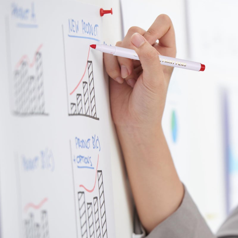 CHARSOCO Wet Erase Markers, 18 Colors Whiteboard Markers, Low Odor Wet Erase Pens with 1-2mm Fine Tip, Perfect for Writing on Whiteboards, Glass, Mirror, Home, Office and School Supplie - 806 - Image 5