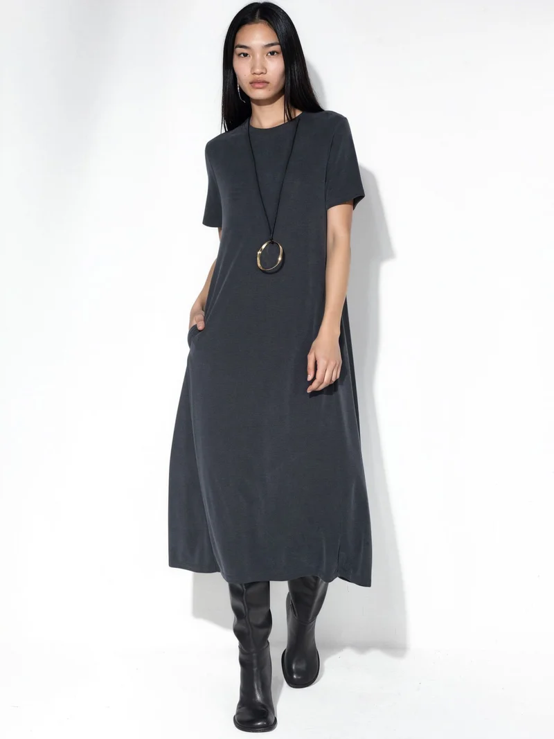 Busem BUSEM Straight Midi Jersey T-Shirt Dress
