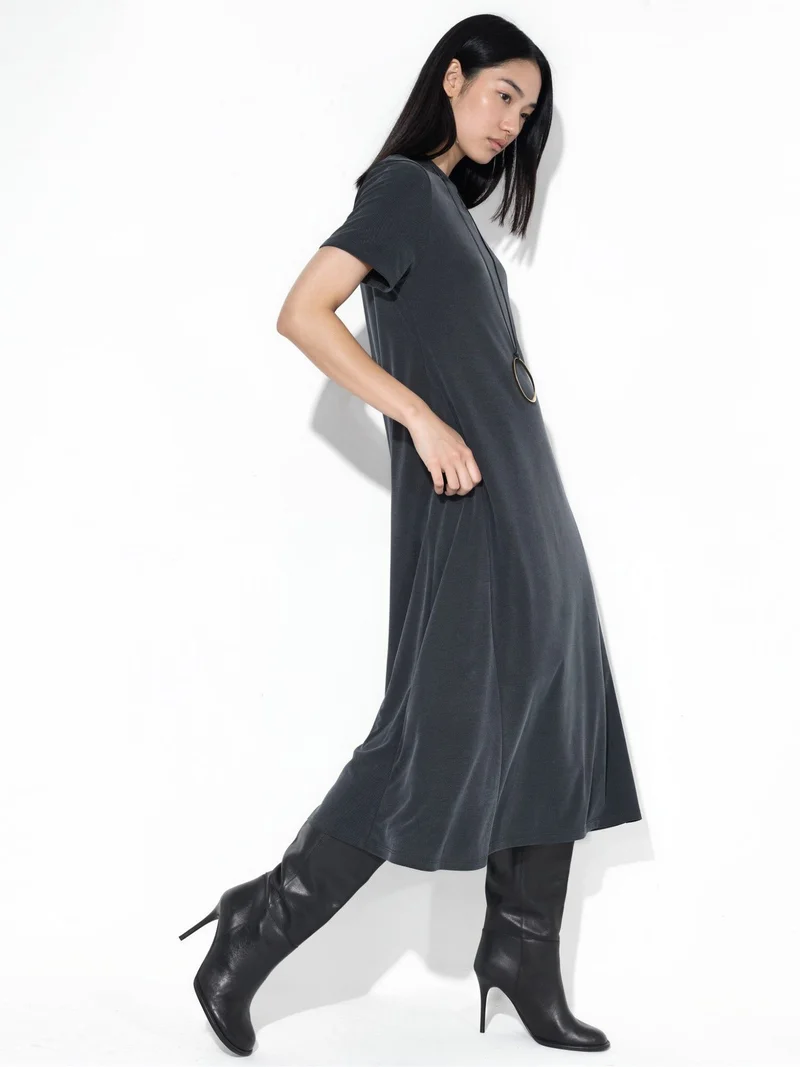 Busem BUSEM Straight Midi Jersey T-Shirt Dress