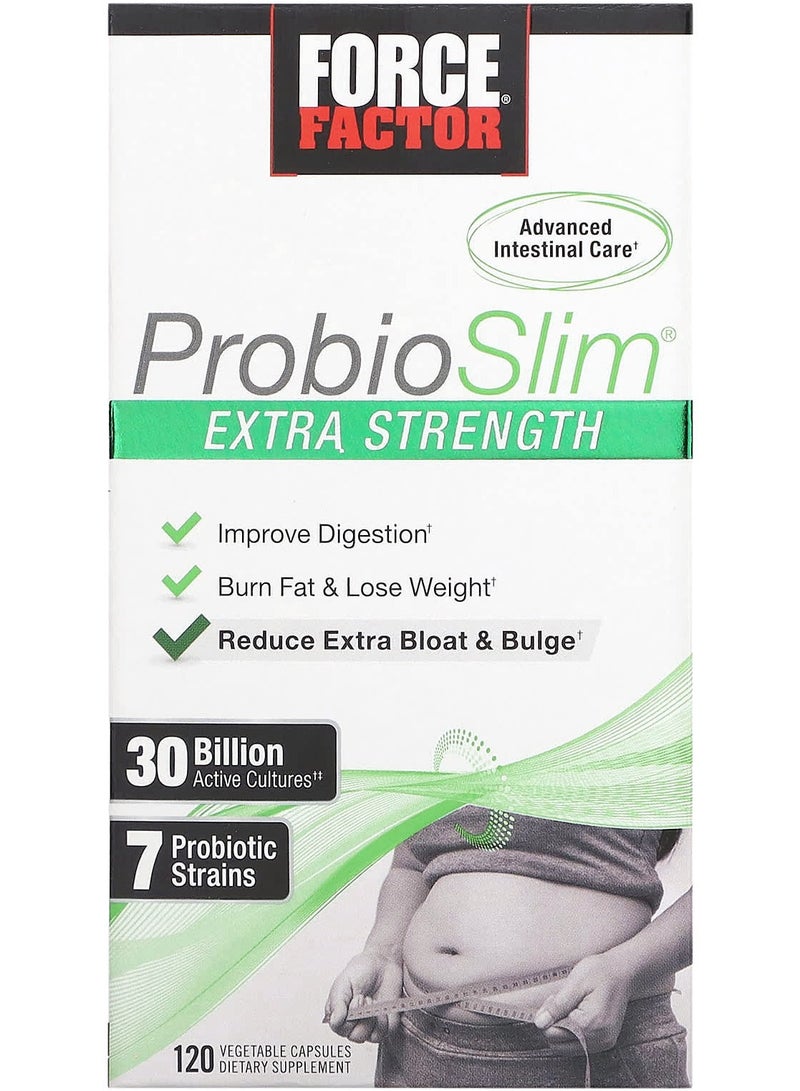 Force Factor ProbioSlim Extra Strength 30 Billion CFU 120 Vegetable Capsules