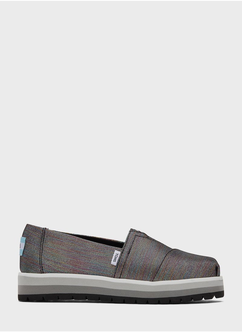 TOMS - Youth Glimmer Twill Alp Espadrille - Image 1