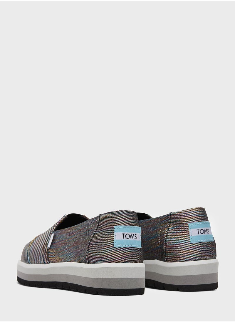 TOMS - Youth Glimmer Twill Alp Espadrille - Image 1