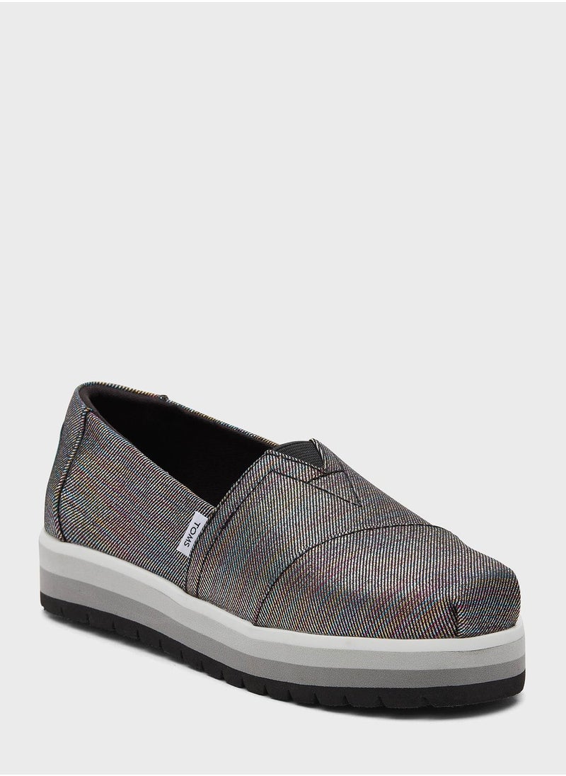 TOMS - Youth Glimmer Twill Alp Espadrille - Image 1
