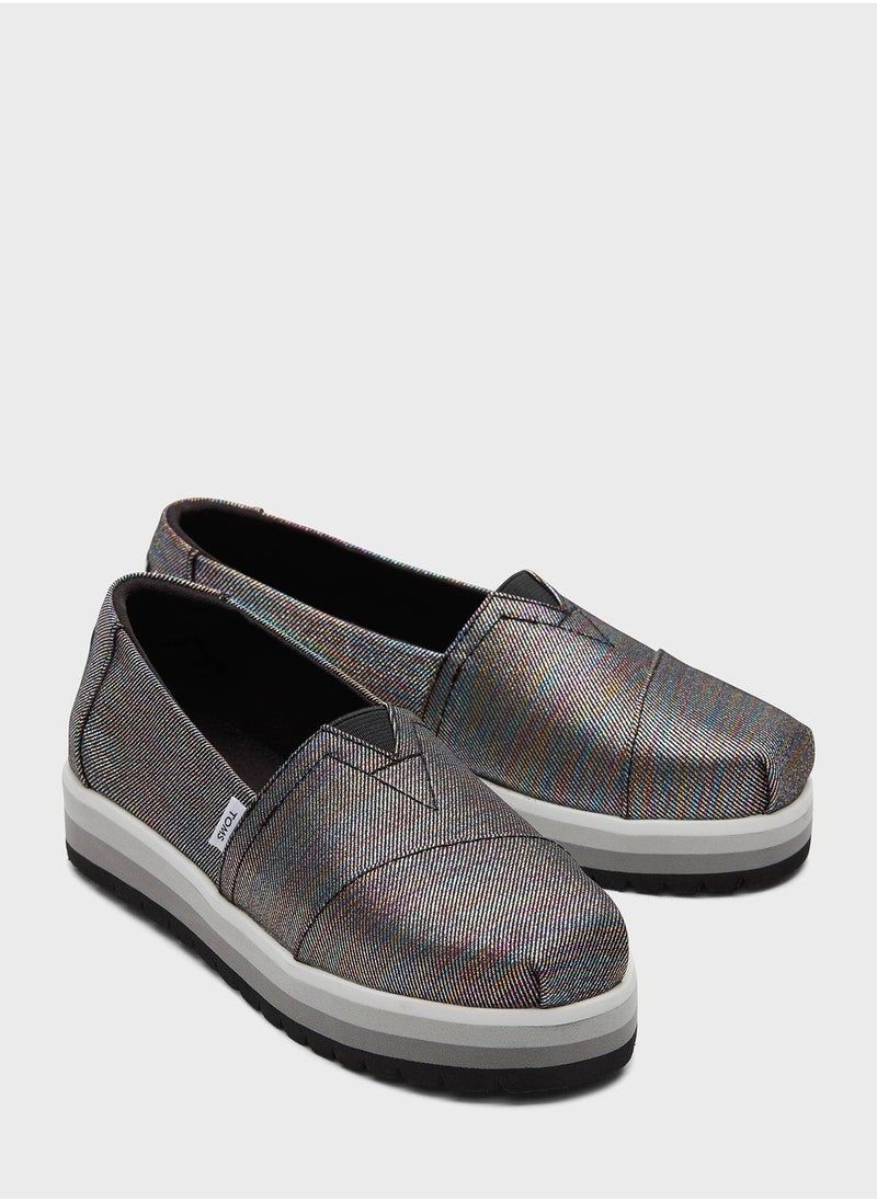 TOMS - Youth Glimmer Twill Alp Espadrille - Image 1