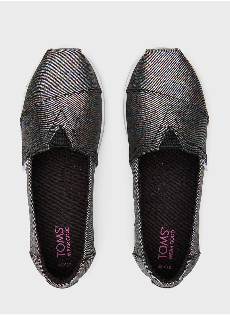 TOMS - Youth Glimmer Twill Alp Espadrille - Image 1