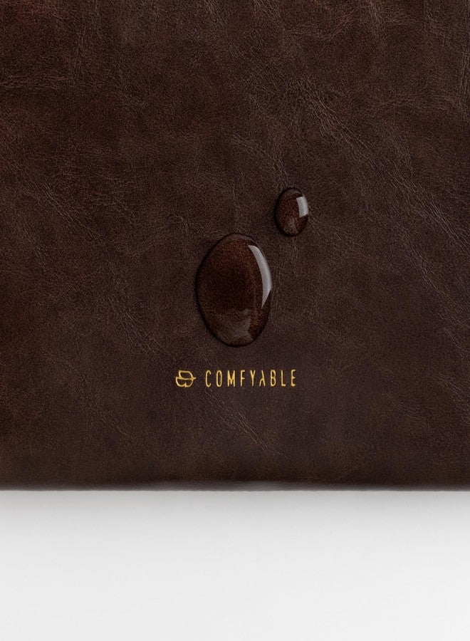 Comfyable Leather Laptop Sleeve Compatible with 16 Inch MacBook Pro M4 2024 & 15 Inch MacBook Air M4 M3 M2 2025, Briarwood - Image 4