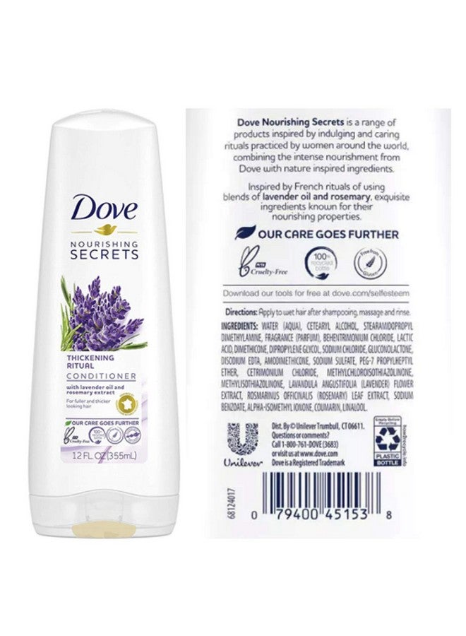 دوف مجموعة دوف نوريشينج ريتشوال للعناية بالشعر - مجموعة تكثيف الشعر - مجموعة شامبو وبلسم - الوزن الصافي ١٢ أونصة سائلة (٣٥٥ مل) لكل زجاجة - مجموعة واحدة - Image 3