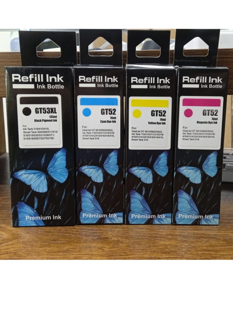 Terabyte GT53XL GT52 Ink Bottle for H Ink Tank 319 410 419 Smart Tank 500 502 508 511 514 515 518 519 530 531 532 533 538 571 615 618 655 720 750 790 DeskJet GT 5810 5820 5822 115 118 310 311  - Image 1