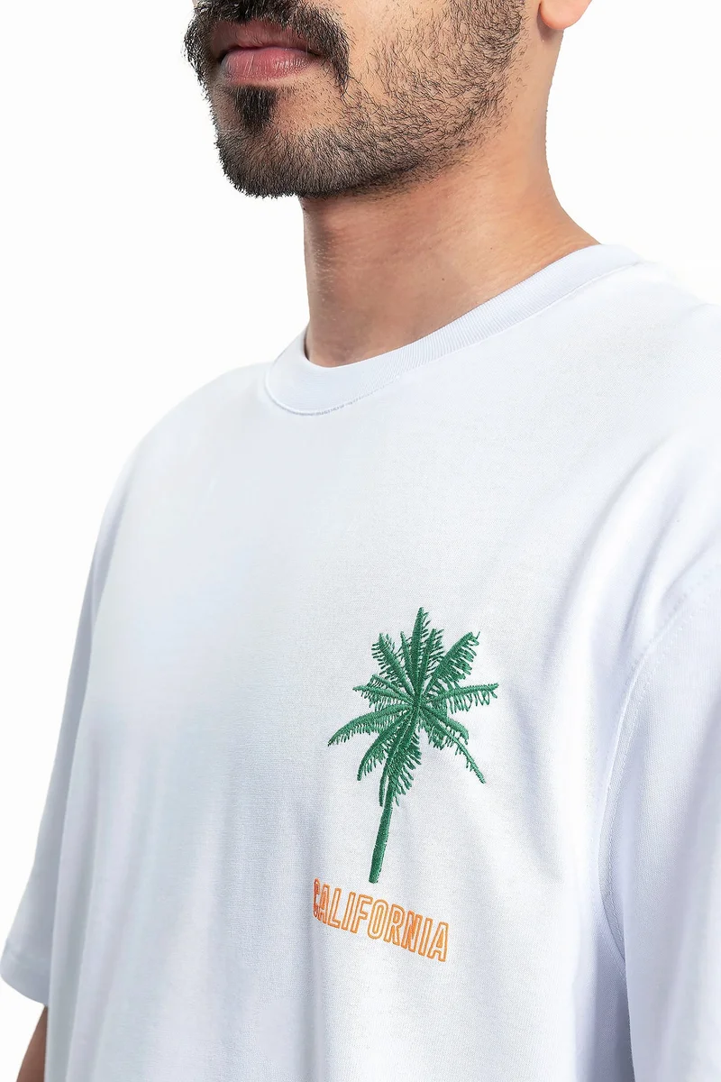Wecre8 Men's White California T-shirt By WECRE8