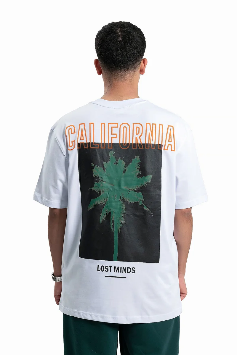 Wecre8 Men's White California T-shirt By WECRE8