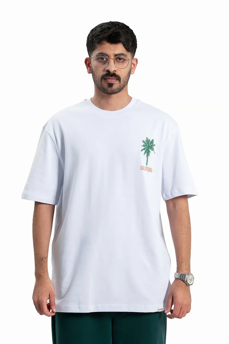Wecre8 Men's White California T-shirt By WECRE8