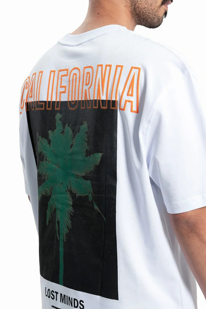 Wecre8 Men's White California T-shirt By WECRE8