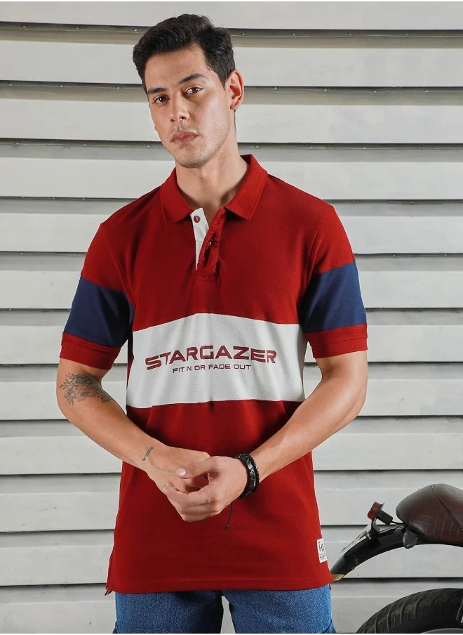 هاي ستار Men Maroon T-shirts