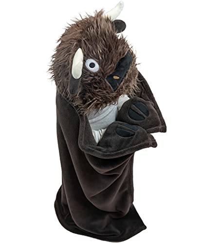 Lazy One Wearable Hooded Blanket for Kids, Animal Hooded Blanket (Buffalo) - Image 1