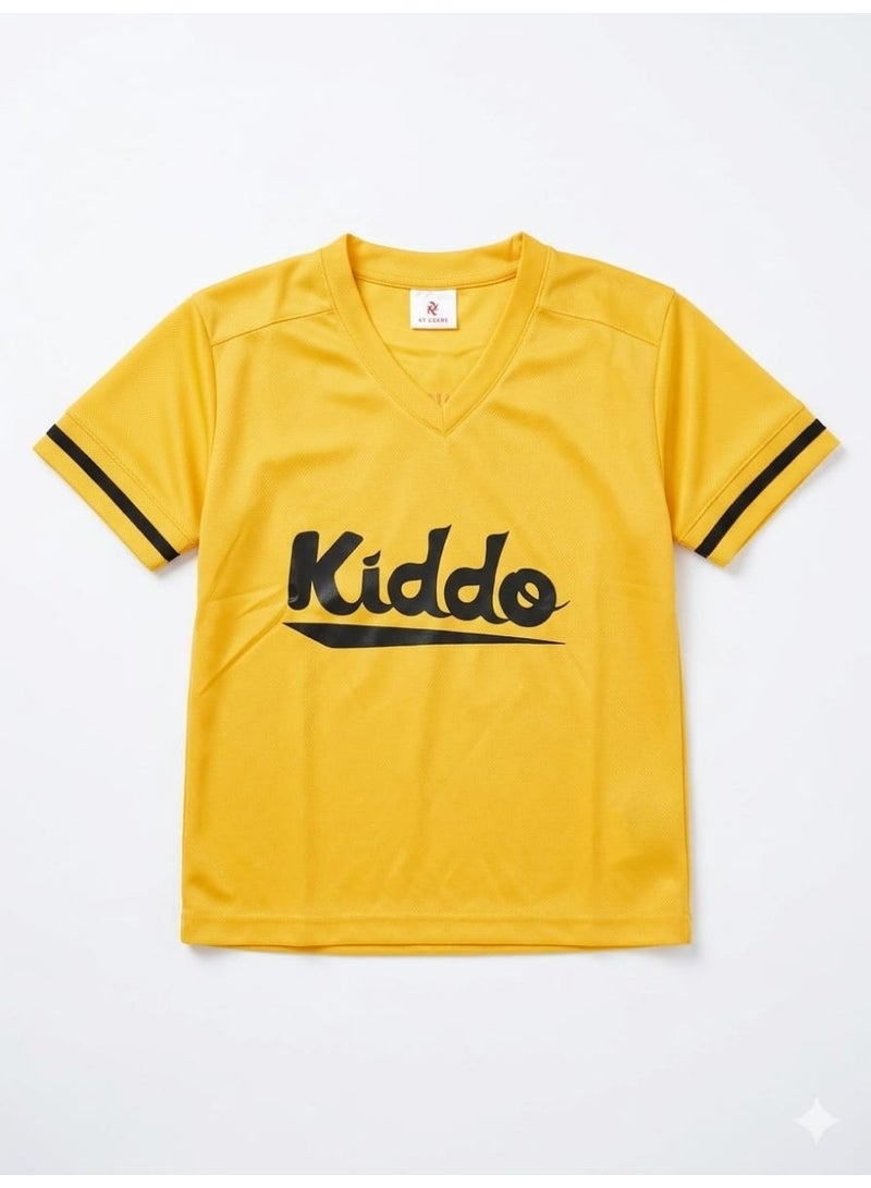 Kiddo Kids Unisex Bright Yellow Jersey Tee - Image 1