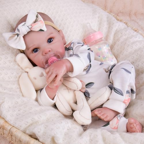 Milidool Lifelike Reborn Baby Dolls Girl  20 Inch Realistic Newborn Baby Dolls with Poseable Body Real Life Baby Dolls with Accessories for 3 Year Old Girls Gifts Pretend Play Collection - Image 1
