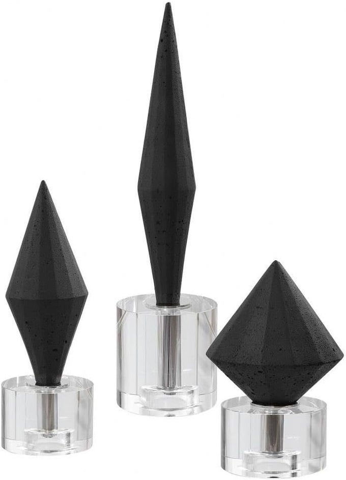 Alize Black Diamond Modern Sculptures Set of 3
