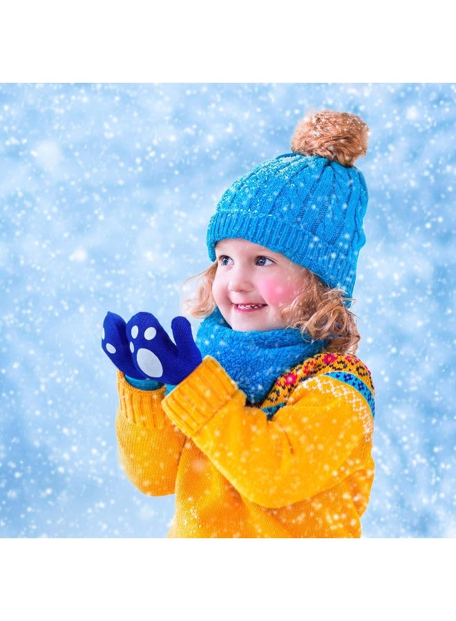 Satinior SATINIOR 12 Pairs Toddler Magic Stretch Mittens Winter Unisex Baby Kids Knitted Gloves Mittens for Christmas Giving  - Image 5