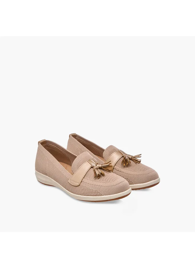 Flora Bella By Shoexpress Women's Tassel Detail Slip-On Loafers